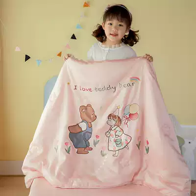 Class A children cool quilts summer quilt can wash baby kindergarten Ice Silk summer cool quilt 120x150