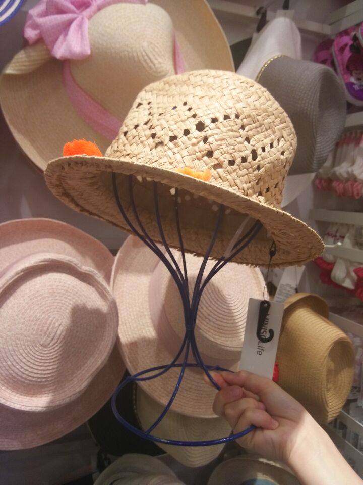 Wrought iron hat rack character display rack hat holder props store support rack European hat support storage rack floor hanging hat rack