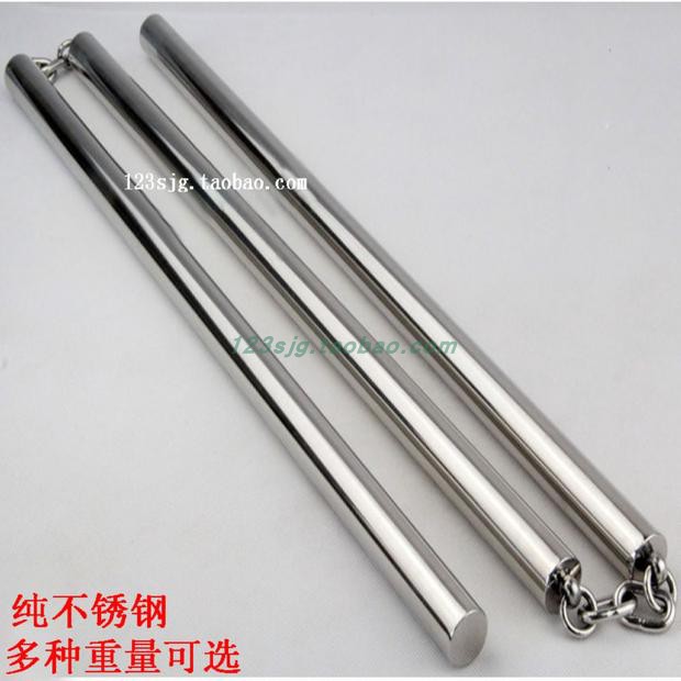 123 round head, all stainless steel, three-section stick, diameter 25, sleeve whip, nunchaku variant, three-section whip, anti-