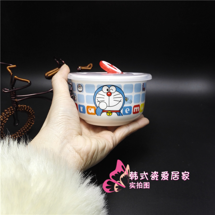 Xương nhỏ Trung Quốc gốm tươi bát có nắp với nắp kín lò vi sóng hộp cơm trưa ăn liền bát ăn trưa - Hộp cơm điện sưởi ấm lock and lock hộp cơm