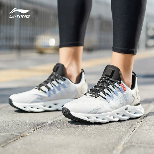 Li Ning, демисезонные зимние ветрозащитные водоотталкивающие дышащие износостойкие беговые кроссовки с амортизацией