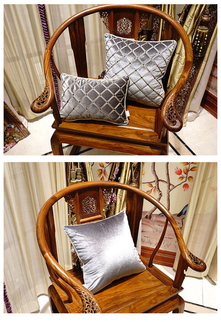 Avigers mới phong cách Trung Quốc nhung thêu giường sofa đệm gối gối với lõi lớn bìa sau - Trở lại đệm / Bolsters gối sofa đẹp