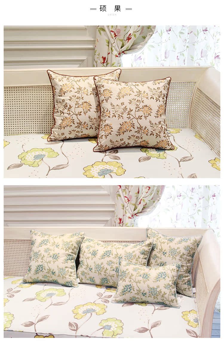 Đệm Nữ hoàng Đơn giản Hiện đại Thêu Đệm Văn phòng Sofa Gối Gối tựa đầu Gối Xe Hỗ trợ Gối - Trở lại đệm / Bolsters chăn gối hình thú 2 trong 1