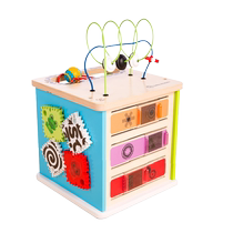 Hape Forest Animal Game Box Large Beaded Childrens Beaded Treasure Box Baby 1-3 Years Old Educational Toy