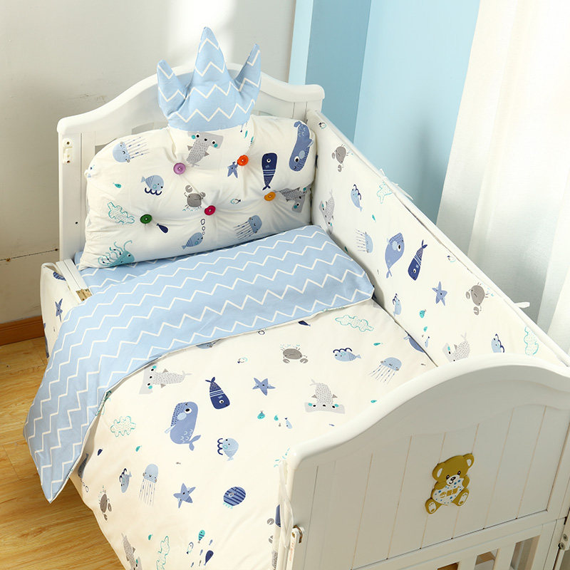 Crib bed enclosure bedding crib enclosure cloth crown cotton anti