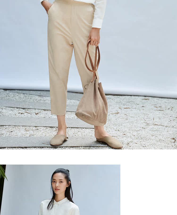 [Tối giản phương Đông] 2018 xuân mới cổ áo sơ mi vuông cổ vuông màu cotton nữ sinh và áo sơ mi dài tay lanh các kiểu áo sơ mi sọc nữ đẹp