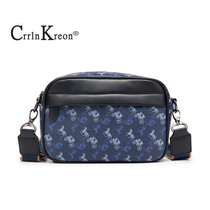 Crrln Kreon shoulder bag men's casual fashion bag men's slung bag Korean version of cross-body leather bag