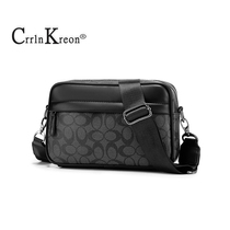 Crrln Kreon shoulder bag men's casual fashion brand men's slung bag Korean leather sports bag
