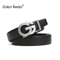 Calyn Kedz belt woman genuine leather fashion 100 lap denim Jeans Lead Layer Pure Cow Leather Automatic Button Lady Belt