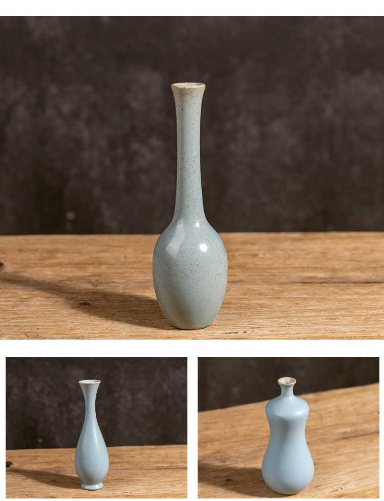 Jingdezhen Trung Quốc phong cách Nhật Bản bàn trà cắm hoa phòng trà nhỏ bình cắm hoa cắm hoa sắp xếp gốm cổ điển Zen trang trí - Vase / Bồn hoa & Kệ giỏ sắt treo chậu hoa ban công