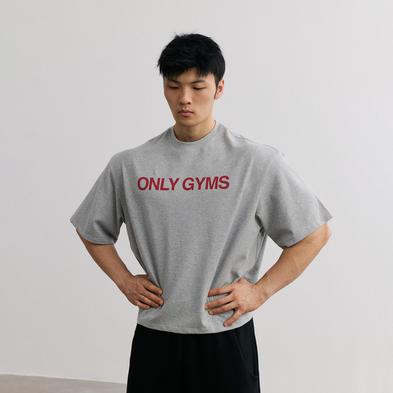 Afterglow Oversized Ultra-Loose Retro Print Fitness Short-Sleeve Shirt, Dopamine-Colored Summer Sports T-Shirt Afterglow Oversized Ultra-Loose Retro Print Fitness Short-Sleeve Shirt, Dopamine-Colored Summer Sports T-Shirt