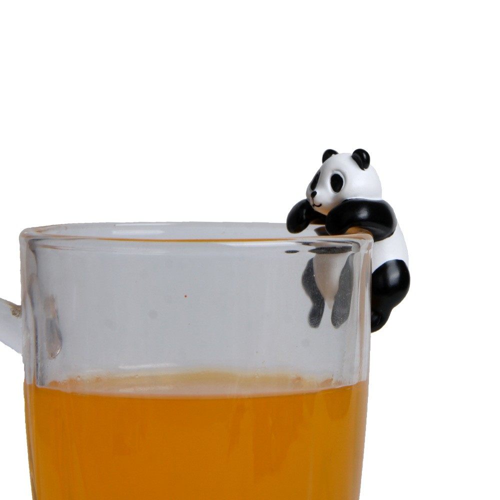 Cup edge Panda male paparazzi hanging accessories Solid creative style Panda Building with Scenery Pendant Accessories National Tide Pendulum-Taobao