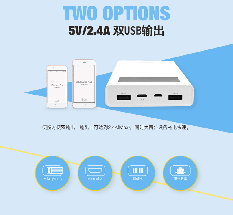 支持快充 可上飞机 倍斯特20000mAh 聚合物移动电源 图8