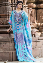 India Southeast Asian printed National style robe Dubai Turkey Morocco tourism womens blouse dress