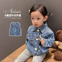 Chen Dayu L Mom Baby Cowgirl Cowboy Fashion Baby Fashion Baby Marka Baby Cowboy Closed coat