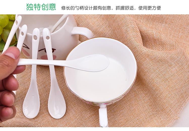 Muỗng cà phê Khuấy Spoon Gốm Nhỏ Tay Cầm Ngắn Muỗng Sáng Tạo Cát Ice Muỗng Khuấy Spoon Tráng Miệng Muỗng Cà Phê Maker