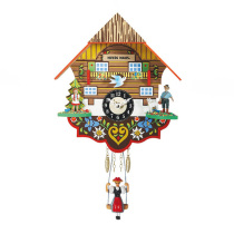 German imported wall clock clock Black Forest wall clock cabin modeling wall clock quartz cuckoo clock without music