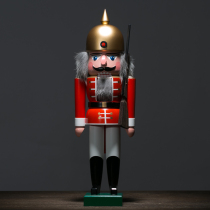 German imported puppet craft puppet Nutcracker Knight wooden home decoration 40CM