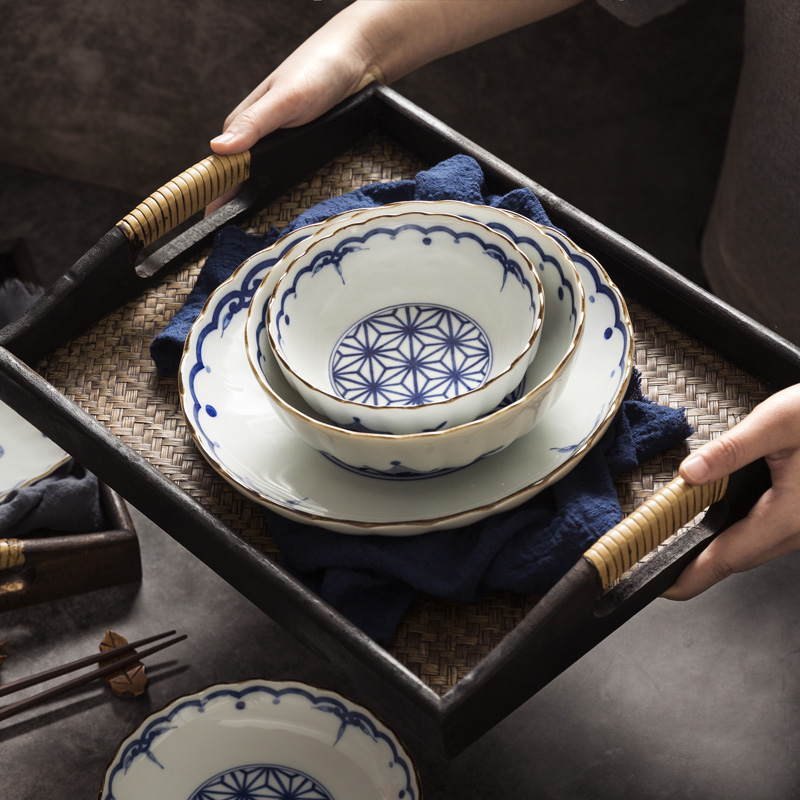 Aitao AITO Japanese small bowl tableware ceramic bowl rice bowl soup bowl breakfast plate long plate set
