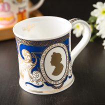 British imported bone china cup mug Queen limited edition creative gift European coffee cup Shun Feng