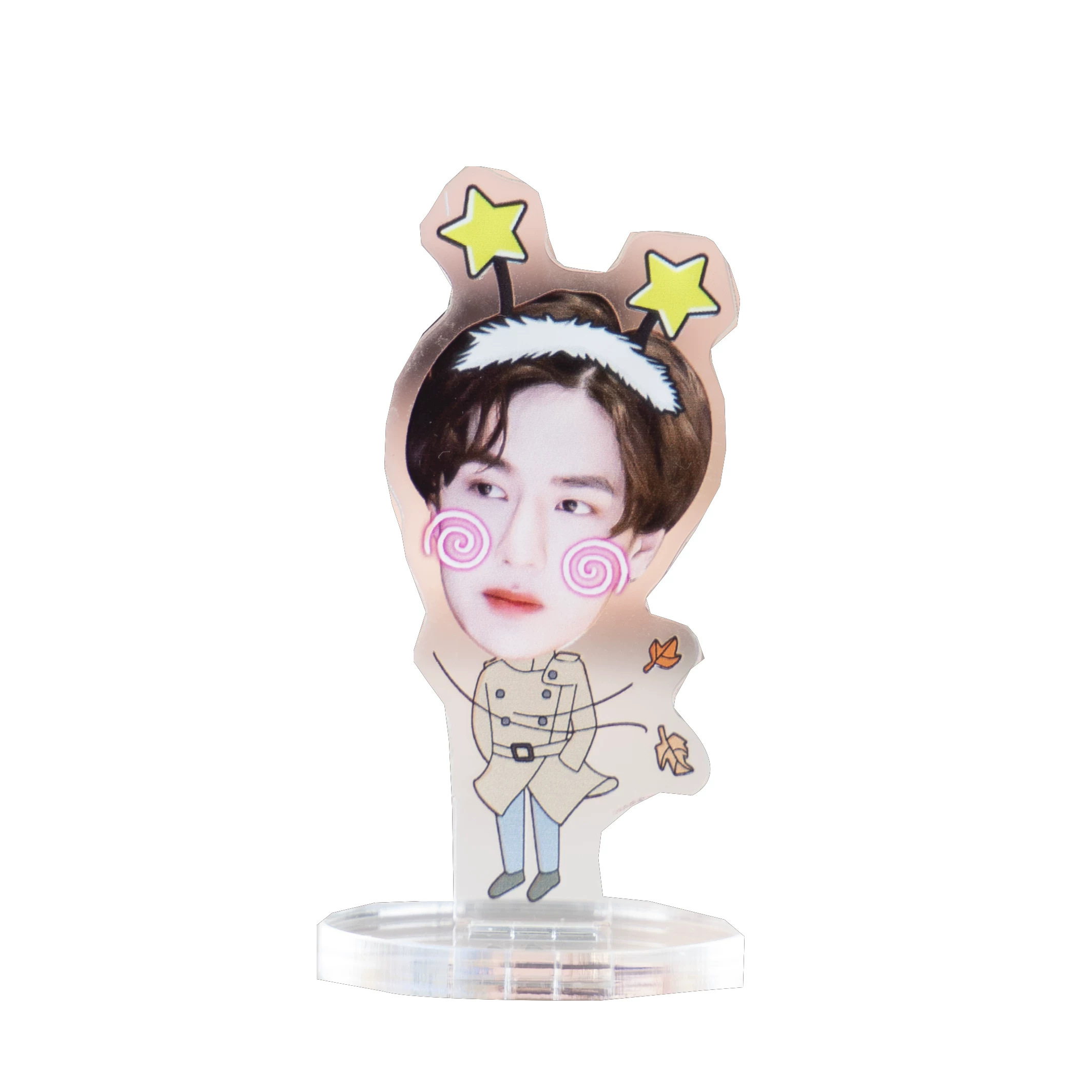 Wang Yibo mini Q version cute little humanoid stand-up acrylic desktop decoration ultra-small ornaments peripheral girly heart