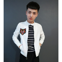 2021 net red same slim coat male Spring and Autumn New Social Youth Korean trend tight jacket handsome nightclub