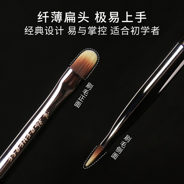 Anti-Aging Sandalwood T45 Tear Trough Concealer Brush, Soft and Portable, Beginner-Friendly Concealer Brush, Handmade Ultra-Fine Concealer for Acne and Blemishes