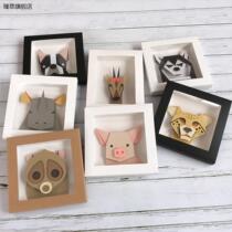 Childrens diy three-dimensional handmade micro landscape photo frame painting material package stickers student toys collage parent-child activities