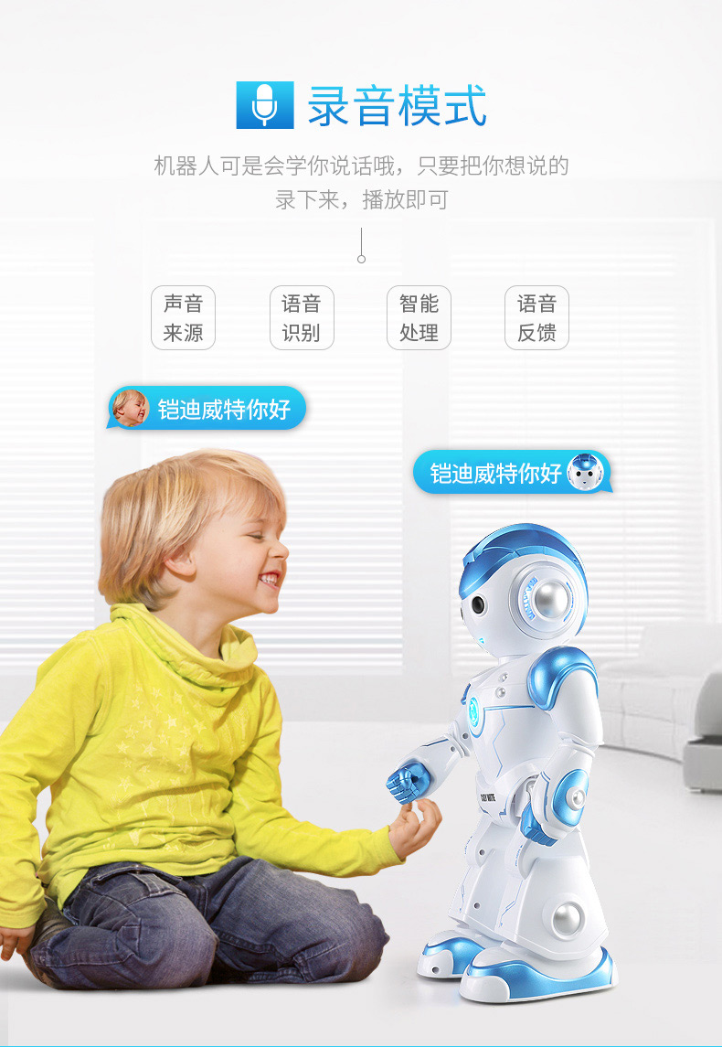 Thông minh đối thoại điều khiển bằng giọng nói điều khiển từ xa robot đồ chơi sẽ hát và khiêu vũ khoa học trẻ em giáo dục sớm đồ chơi giáo dục máy bay điều khiển từ xa mini