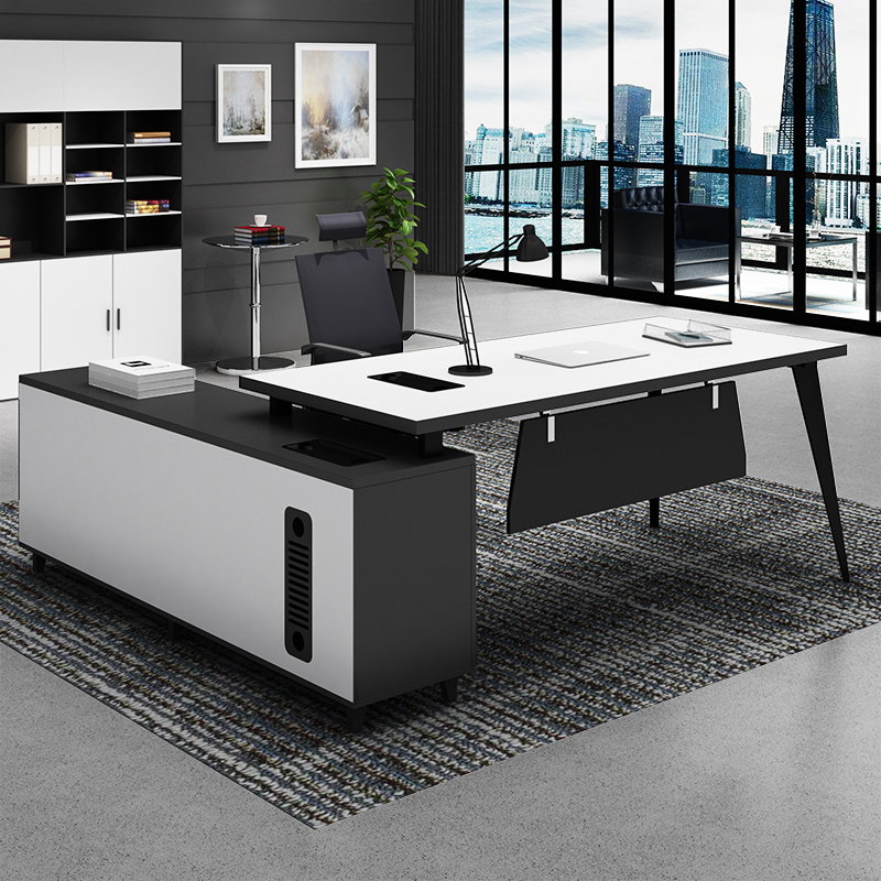 Office furniture manager table minimalist modern boss table plate head desk single desk chair combined large class table