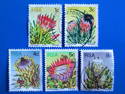 Foreign stamps South Africa's desert flower letter sales 5 different