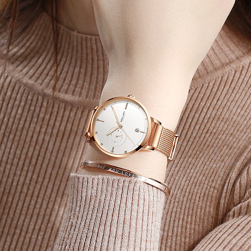 Watch Lady Fully Automatic Mechanical Watch Fashion Waterproof minimalist hollowed-out Swiss new female designer trends-Taobao