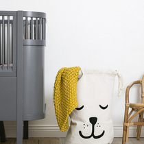 ins explosive European and American Childrens House bear face Batman letter washing machine toy home canvas storage bag sack