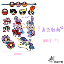 Bug tattoo flying small policewoman egg unicorn cherry blossom wrist ankle clavicle tattoo for men and women waterproof