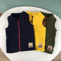 Export day single Qianqujia childrens clothing vest polar fleece autumn and winter baby small vest fleece warm vest* 66