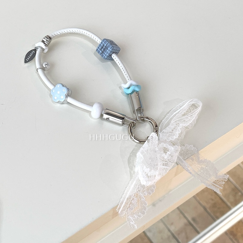 Hhhgugu Mobile Phone Chain Student Lace Bow Ccd Short Lanyard Bag Mobile Phone Chain Keychain Accessories Hhhgugu Mobile Phone Chain Student Lace Bow Ccd Short Lanyard Bag Mobile Phone Chain Keychain Accessories