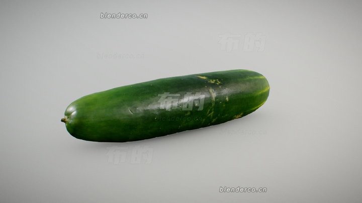 blender无籽大黄瓜模型_blender布的48