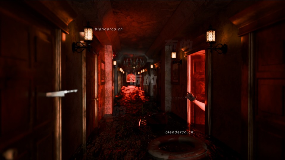 blender恐怖游轮场景练习工程
