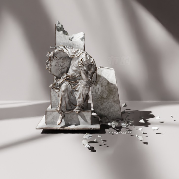 blender荣誉大师之墓雕像模型_blender布的68