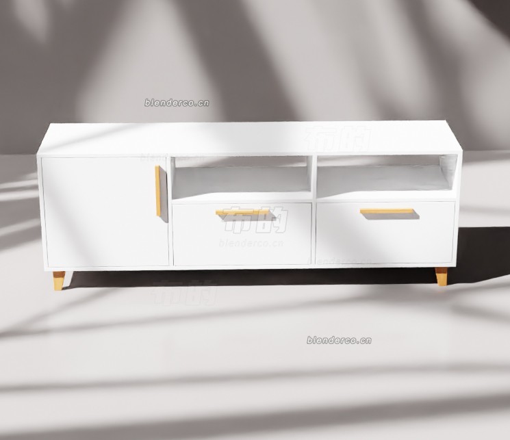 展示柜手陈列柜置物架blender模型布的38