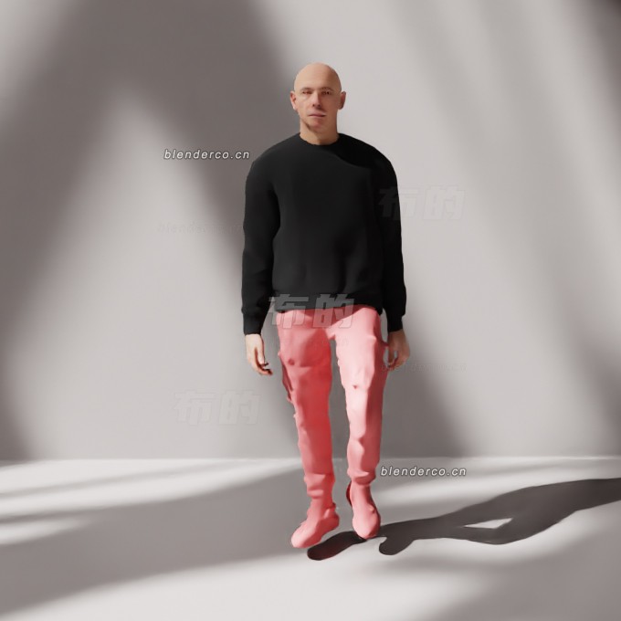 blender黑衣男士模型_blender布的15