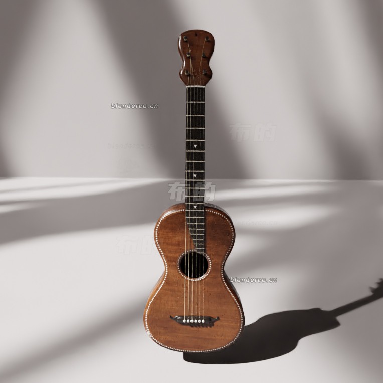 blender CRV – 巴洛克吉他模型_blender布的19