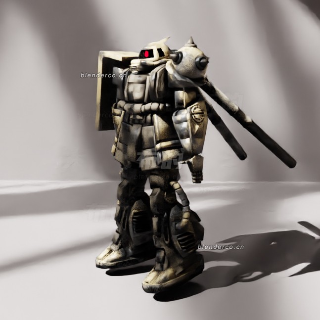 blender扎古 MKII 沙漠绑定版模型_blender布的36