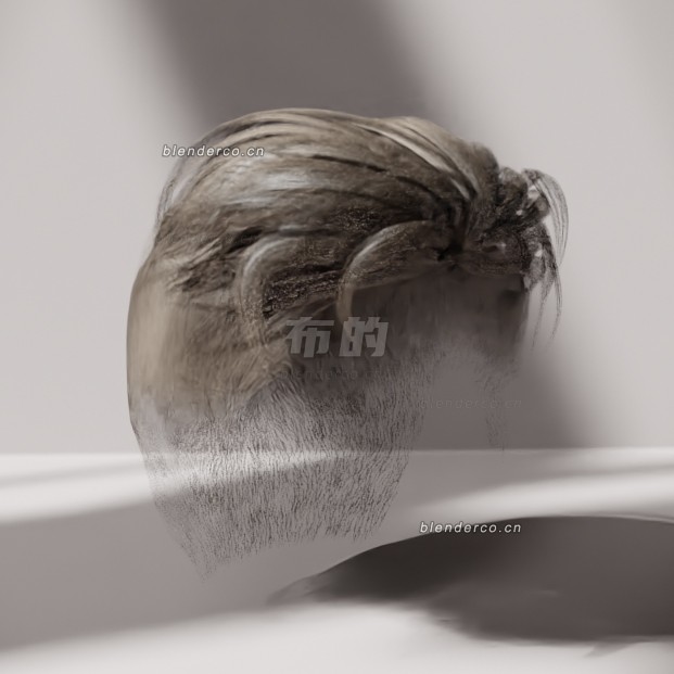 blender男士发卡模型_blender布的28