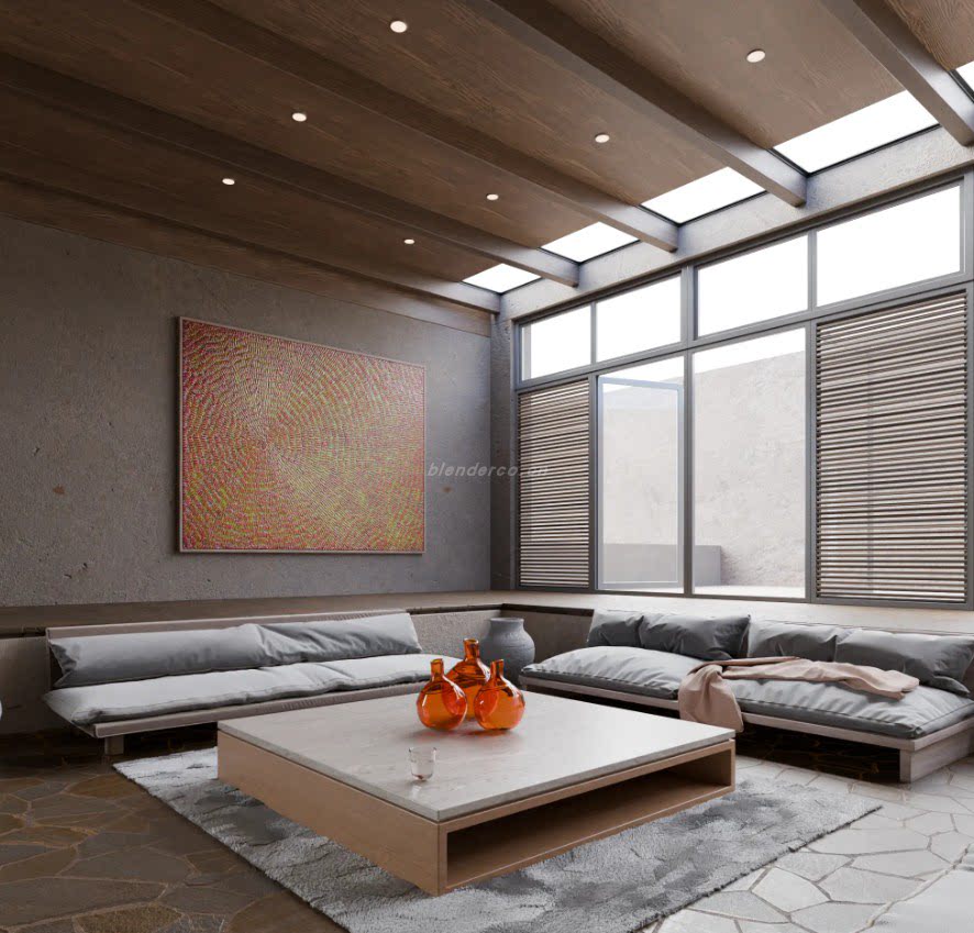 46 – 客厅 Blender 模型