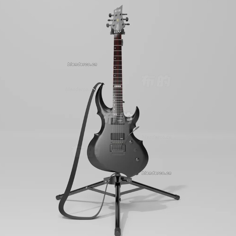 blender ESP EII frx支架电吉他模型_blender布的46