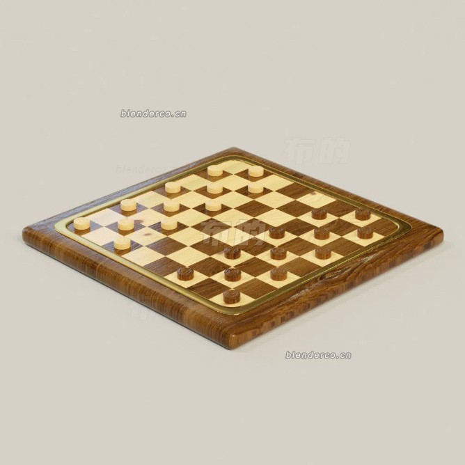blender跳棋模型_blender布的84