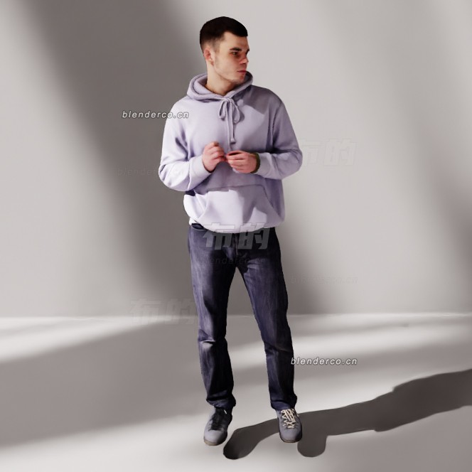 blender紧张的男士模型_blender布的161