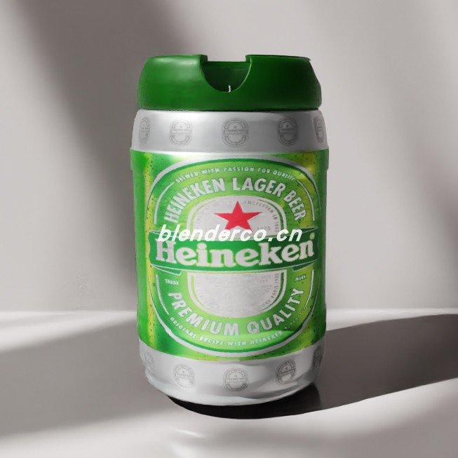 blender喜力啤酒桶模型_blender布的36