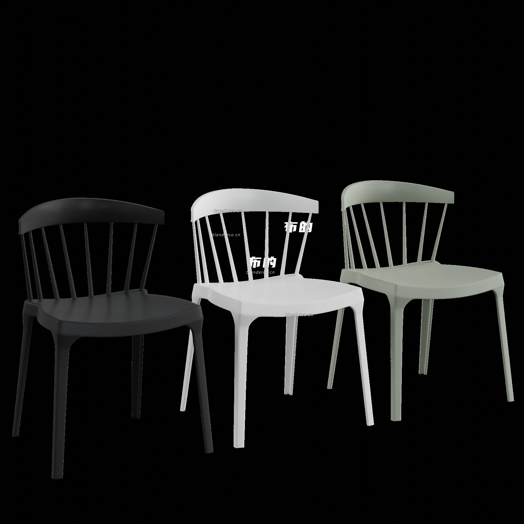 blender塑料套装座椅模型_blender布的40